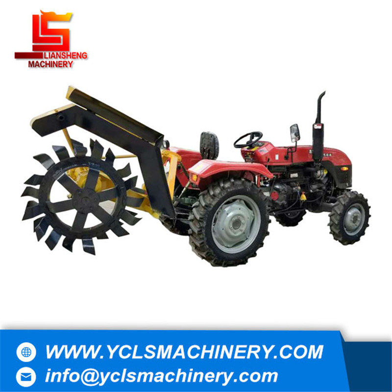 Diesel Engine Slotting Trenching 400m/H Rock Asphalt Disc Trencher Wheels Tractor Ditcher