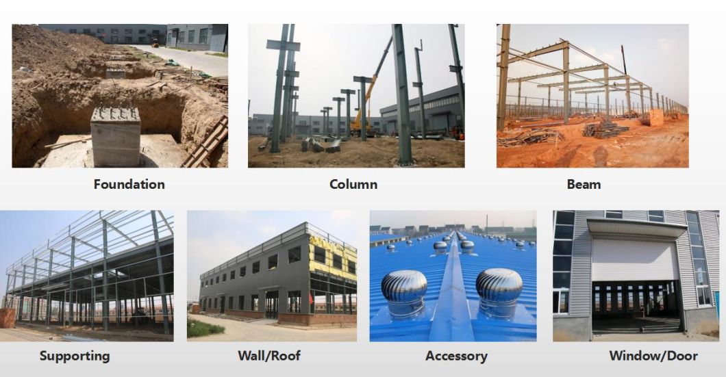 Prefab Industrial Metal Prefabricated Structural Steel Frame Structure Storage Construction Warehouse /Workshp/Chicken Coop