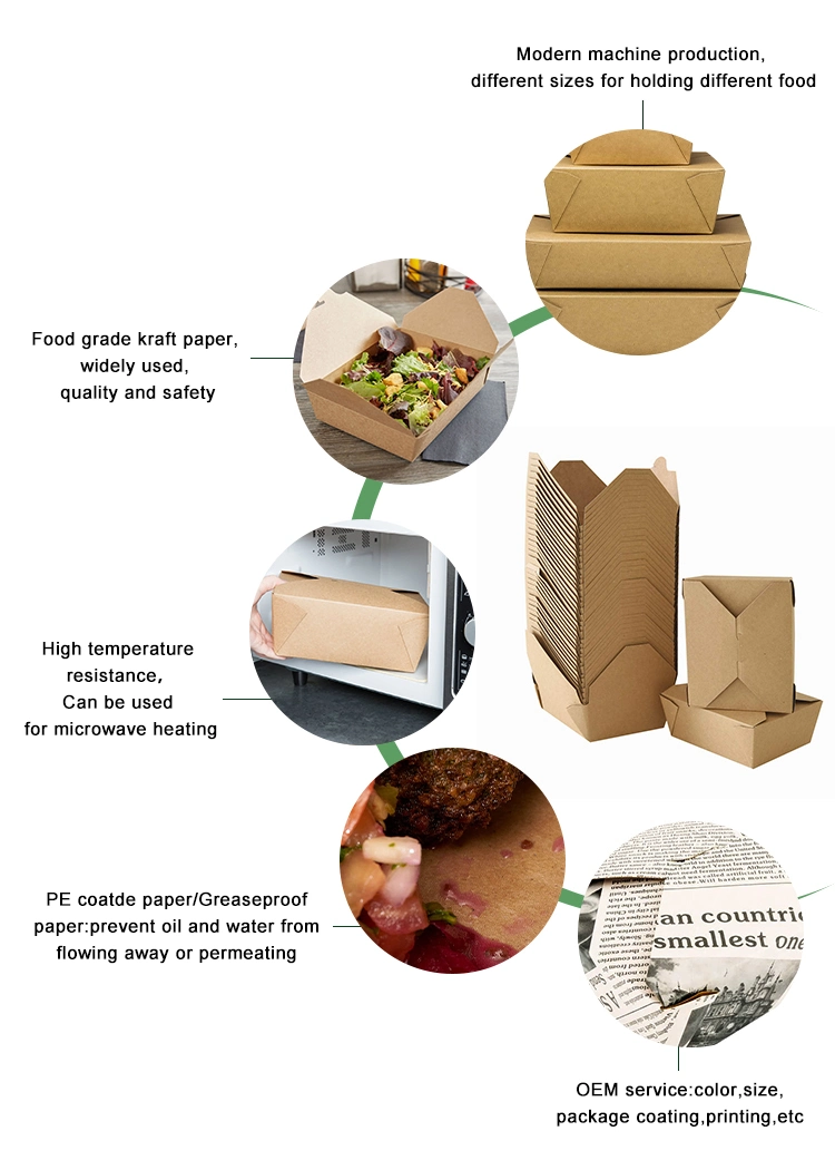 Chicken Box Fast Food Paper Takeout Box Greaseproof Burger/Fast Food Packaging Box Custom Services