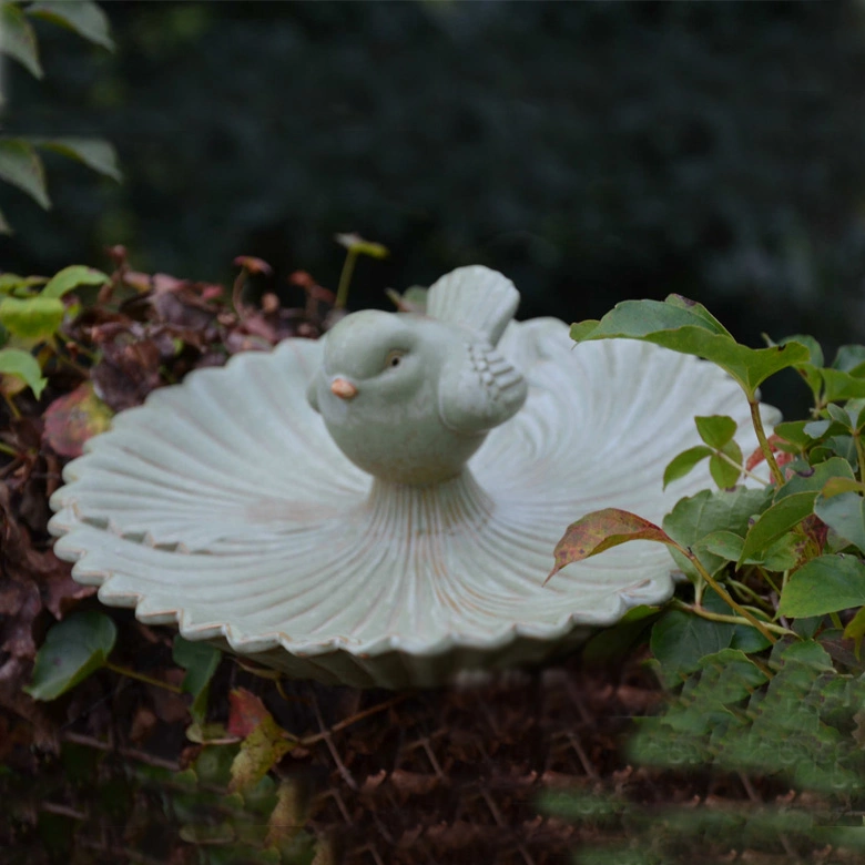 Bird Feeder Ceramic Bird Bath Bowls for Garden Decoration