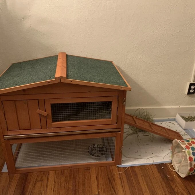 Heller Animal Hutch with Ramp Rabbit Hutch Pet Cage