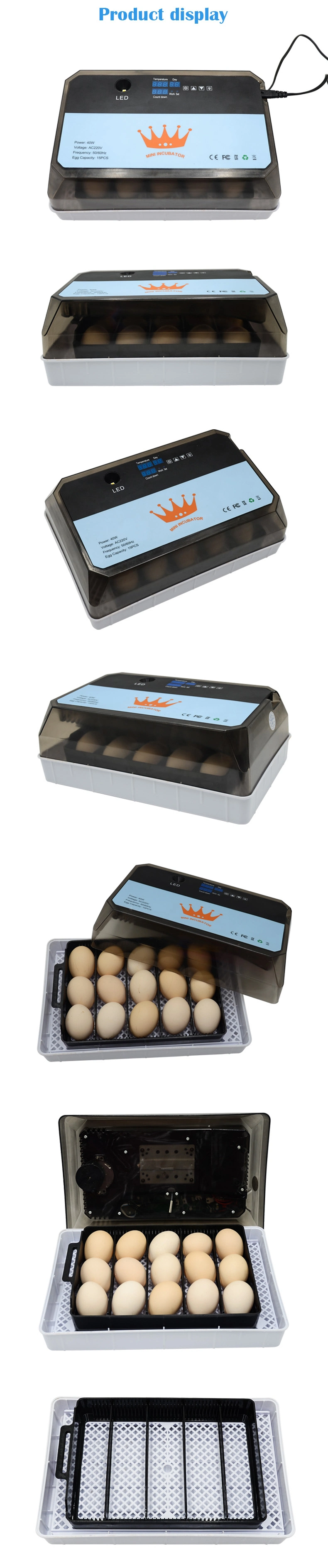Good Warm Keeping Mini Automatic Incubator for Quail Eggs for Sale with Egg Turning Timer