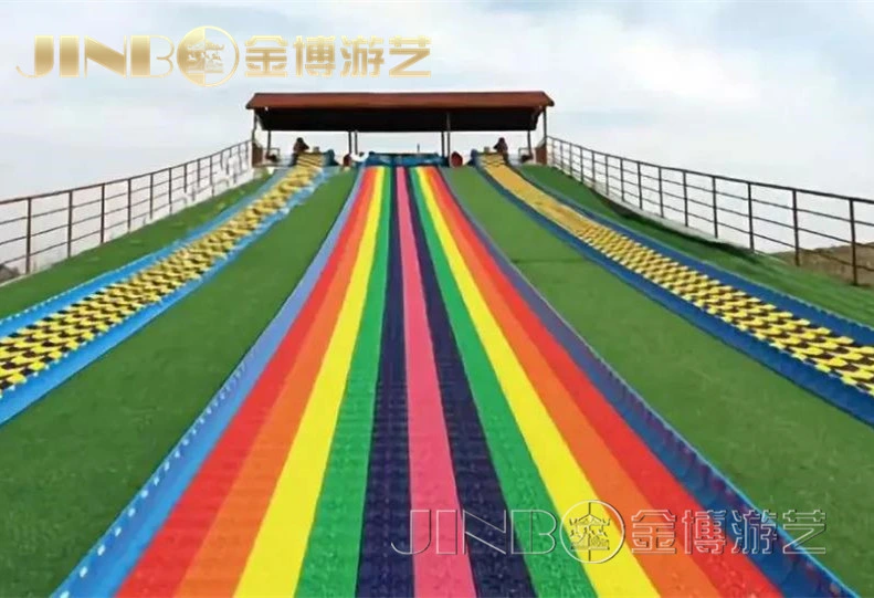 Outdoor Snow Ski Simulator Artificial Dry Ski Slope Rainbow Dry Snow Slide