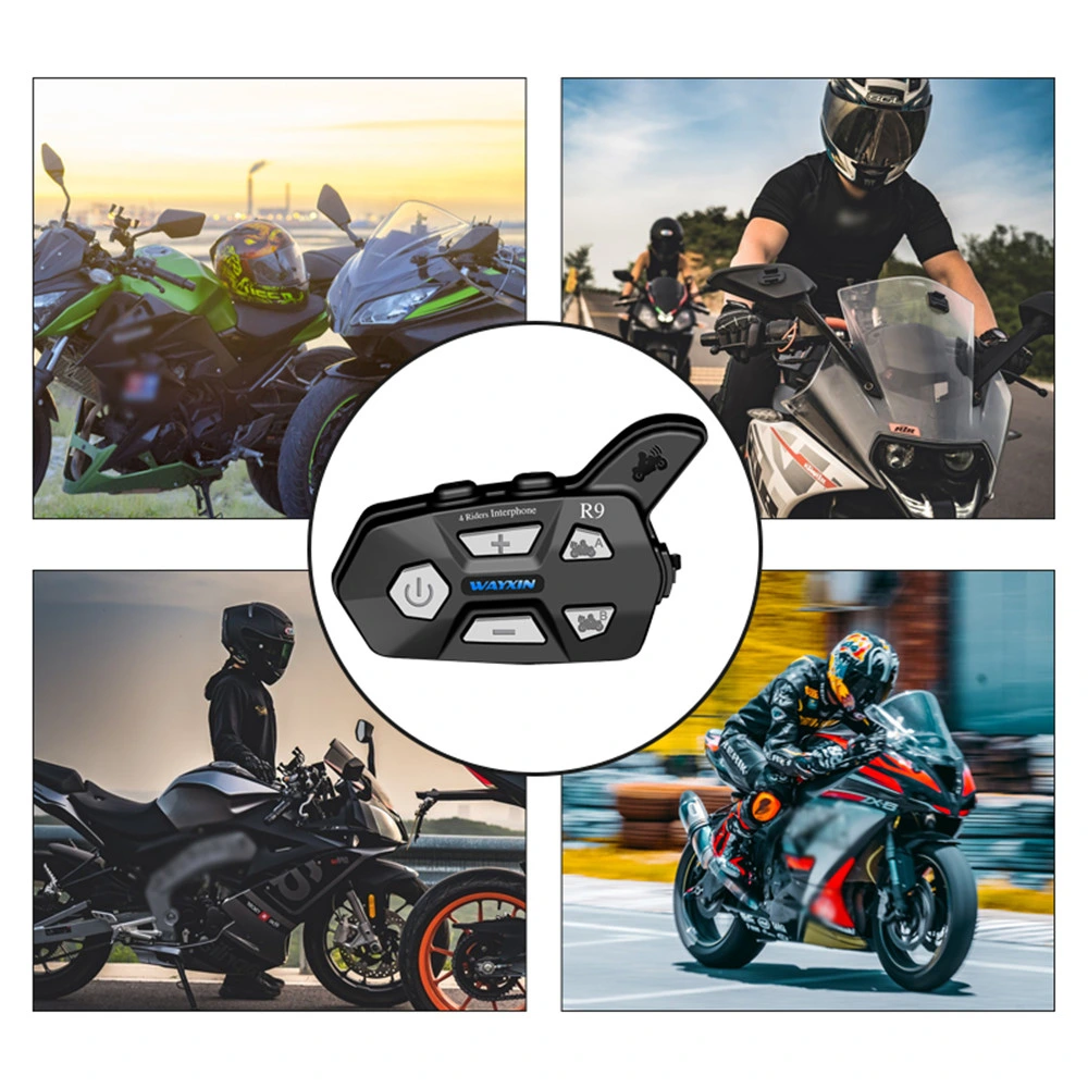 1500m Waterproof Noise Reduction Motorcycle Bluetooth Earphone for Motorcycle Helmet