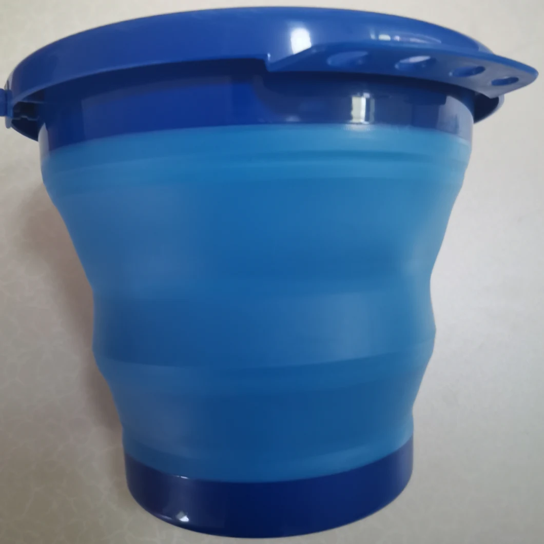 Round Collapsible Bucket 10L Collapsible Plastic Bucket Silicone Collapsible Bucket