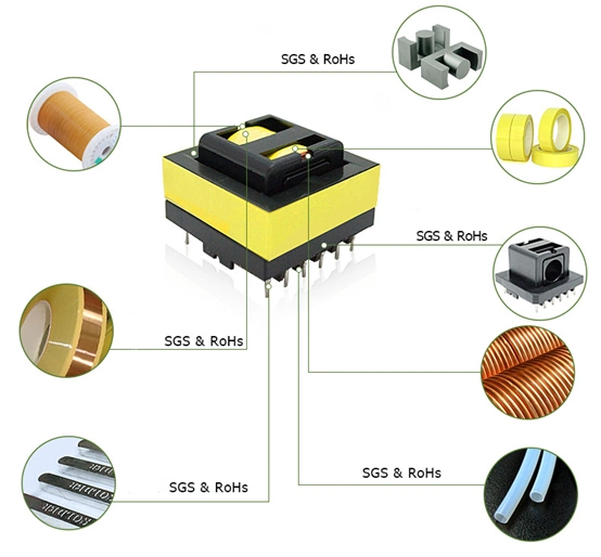 Low Dcr Lower Loss Low Profile Package Ee19 Transformer