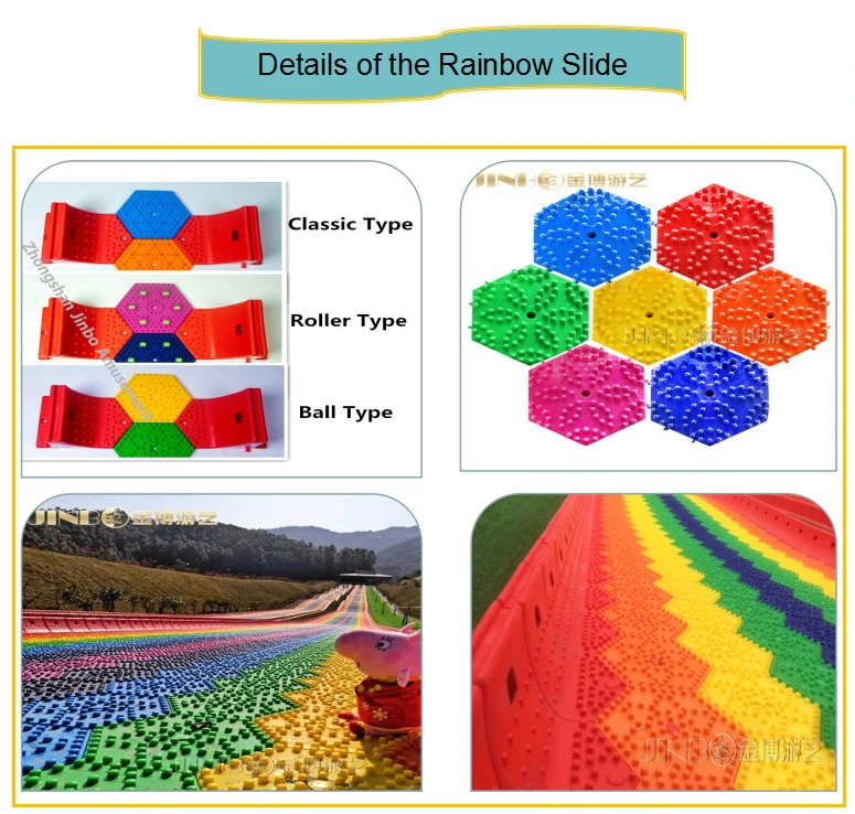 Outdoor Snow Ski Simulator Artificial Dry Ski Slope Rainbow Dry Snow Slide