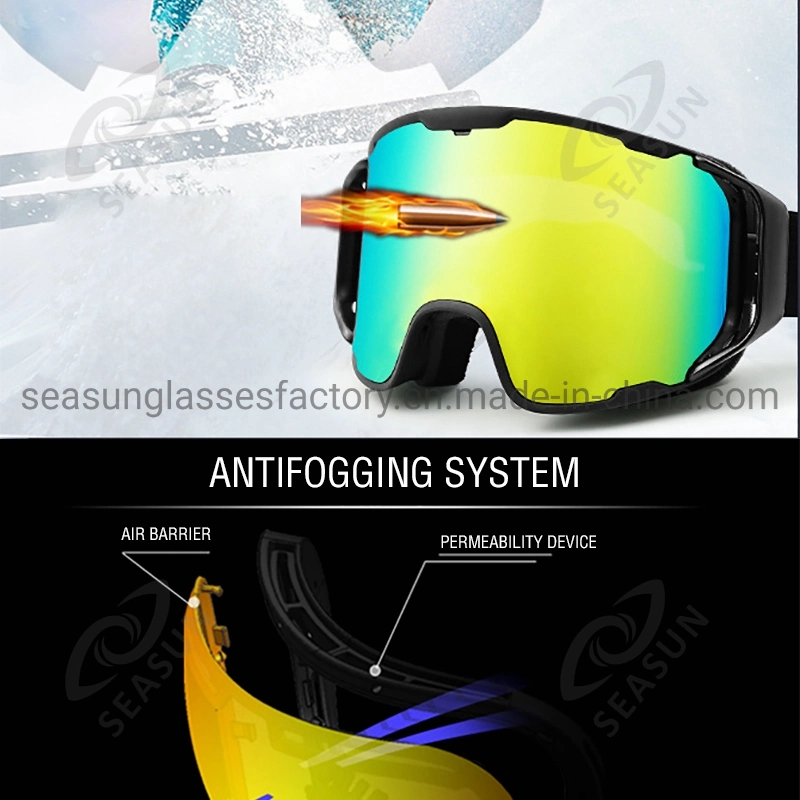 Sports Racing Ski Goggles Custom Logo Strap Snow Ski Goggles