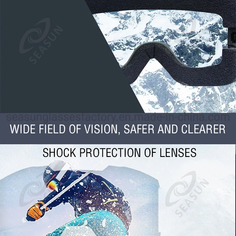 Sports Racing Ski Goggles Custom Logo Strap Snow Ski Goggles