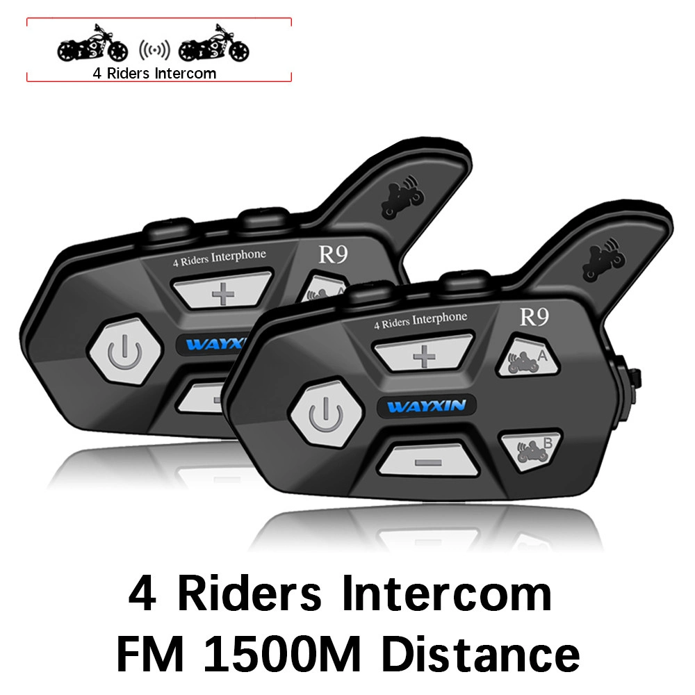 1500m Waterproof Noise Reduction Motorcycle Bluetooth Earphone for Motorcycle Helmet