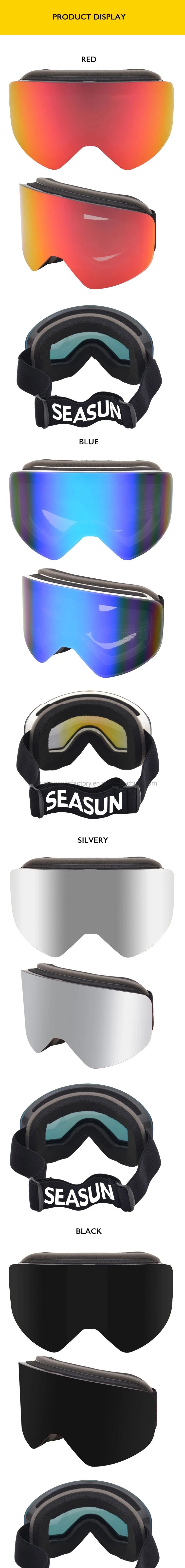 Best Selling Custom Magnetic Snow Ski Goggles Easy Exchange for Lens Eyewear Goggles