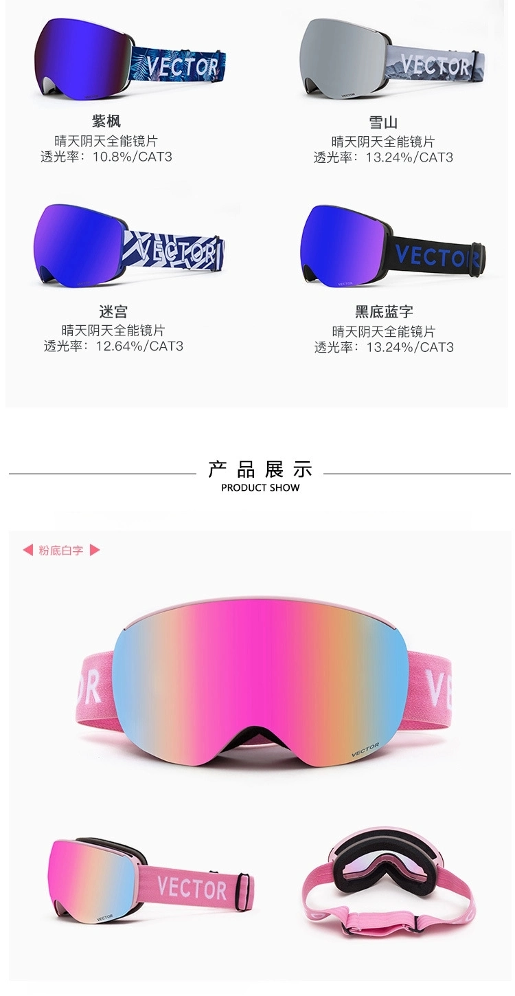 Kenbo Eyewear 2021 Luxury Designer Ski Goggles Spherical Double Anti Fog Outdoor Sports Windproof Kids Ski Goggles