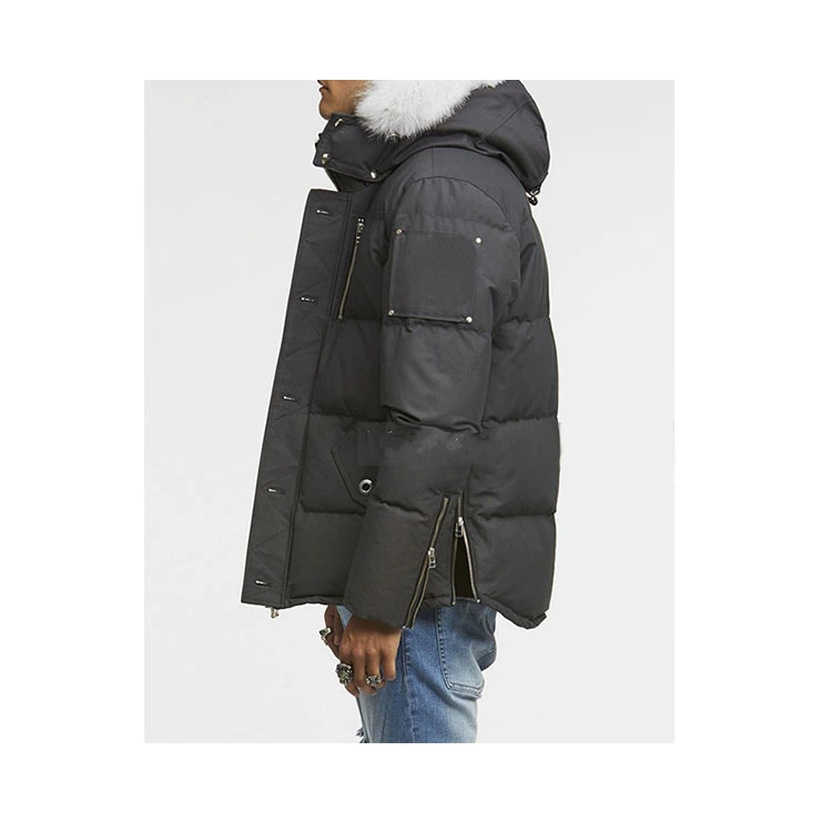Best Sell Winter Mens Women Heavy Windbreaker Duck Puffer Goose Down Jacket with Fur Hood