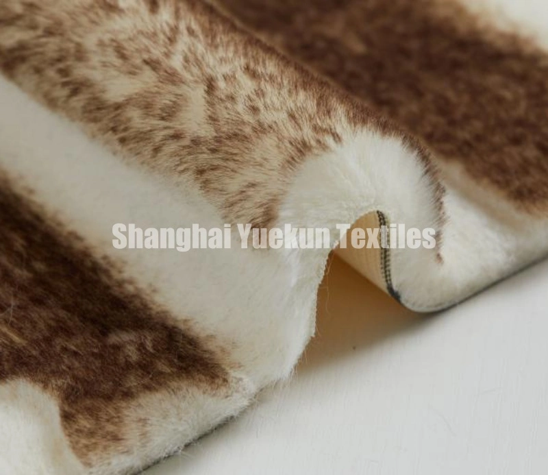 Leopard Printing Faux Fur Fabric 100% Polyester Fur Synthetic Fur Rabbit Fur