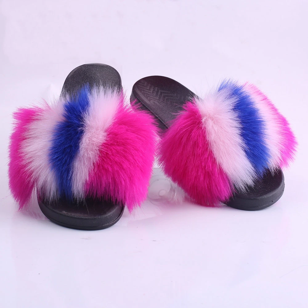 Wholesale Fur Slippers, Women's Fashion Furry Sandal&Bags, Hot Sale Ladies Shoes