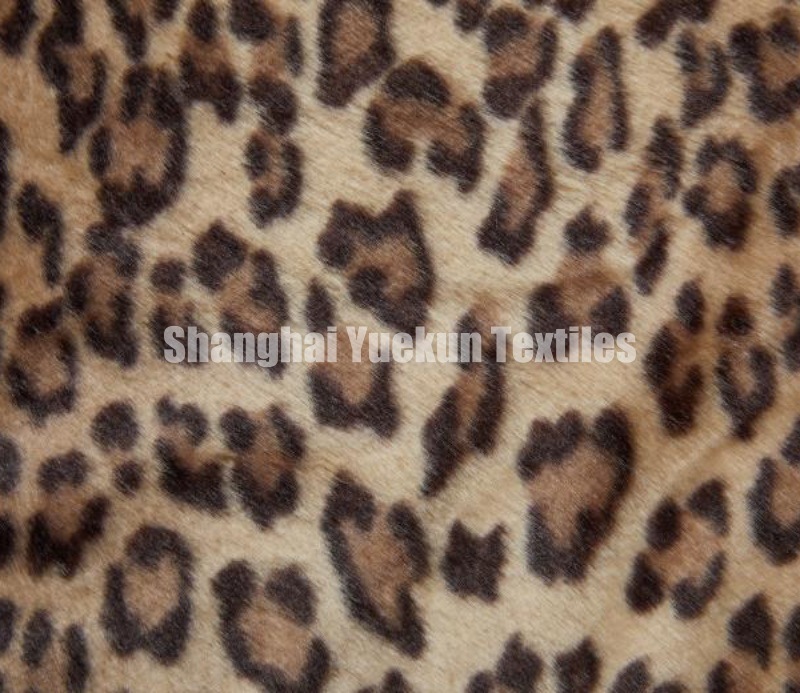 Leopard Print Faux Fur Short Pile Plush Fake Fur Artificial Fur