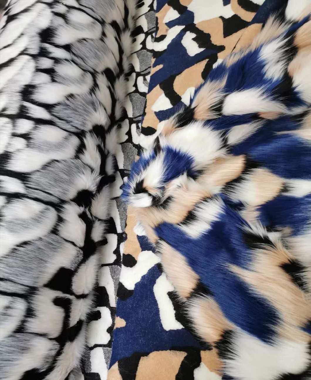 China Supplier High Quality Wholesale Stock Lot Jacquard Faux Fur Fabric Fake Fur