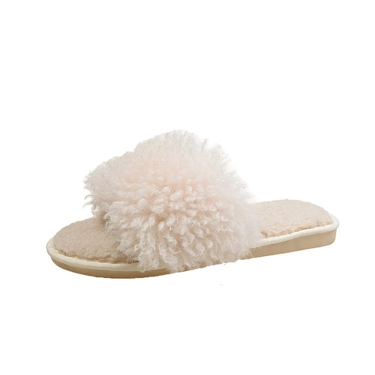 Best Selling Wholesale Fur Slippers, Women Fashion Sandals Fur Sliders Wool Slippers