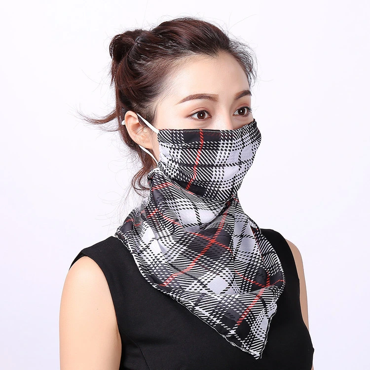 Fashion Face Scarf Printed Scarf Cool Lightweight Summer Protection Scarf Bandana UV Protective for Outdoor
