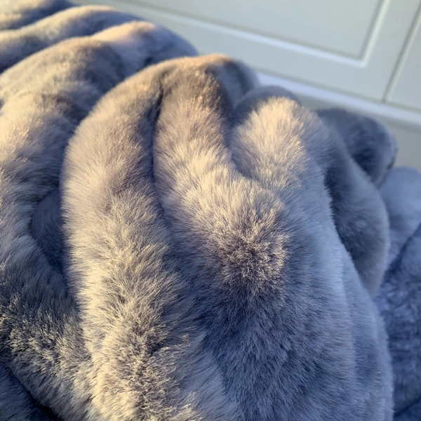 Tie-Dyed Rabbit Fur Elastic  Blankets Faux Fur Throws