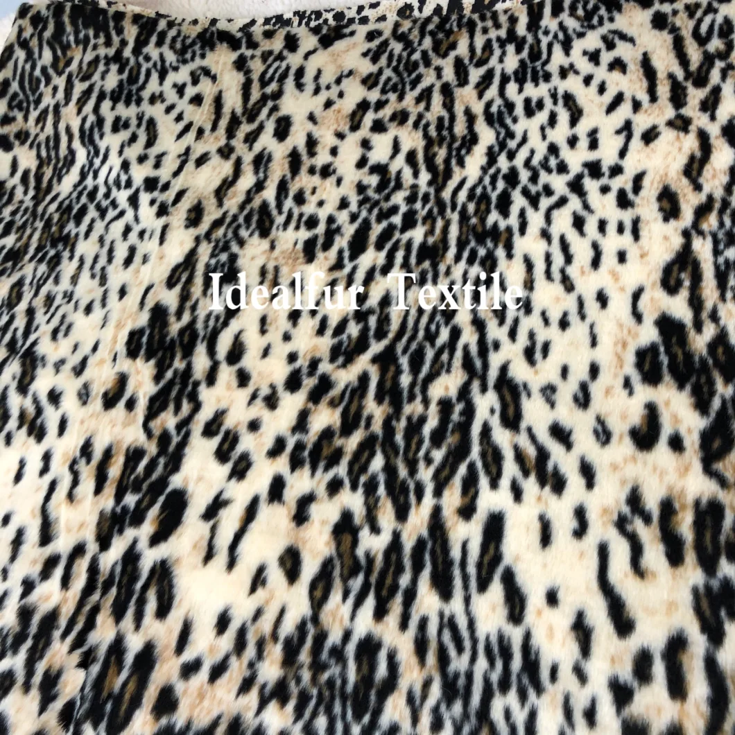 Leopard Design Jacquard Imitation Animal Fur/ Mink Faux Fur