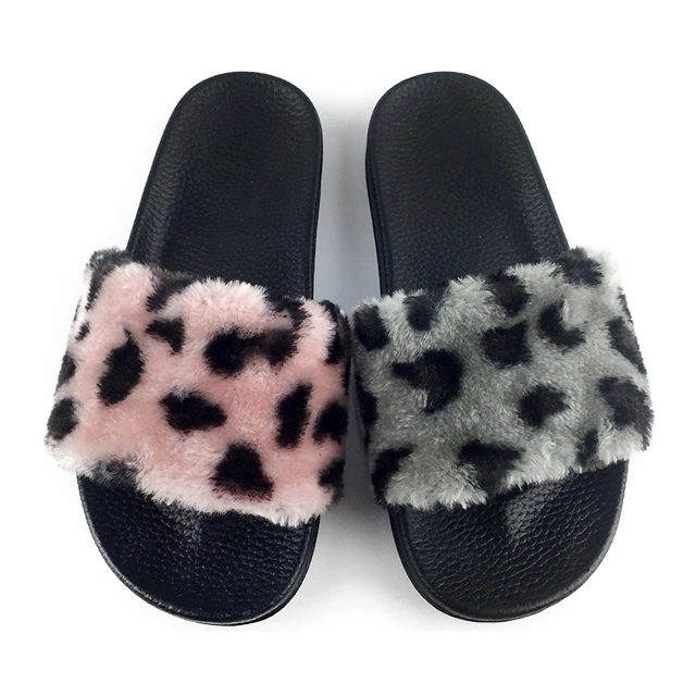 Greatshoe Wholesale Fur Slippers for Women, Fur Slides Women, Custom Faux Fur Slide Sandal Ladies Slippers