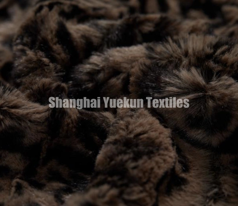 Leopard Printing Faux Fur Rabbit Fur Fabric Leopard Animal Fur