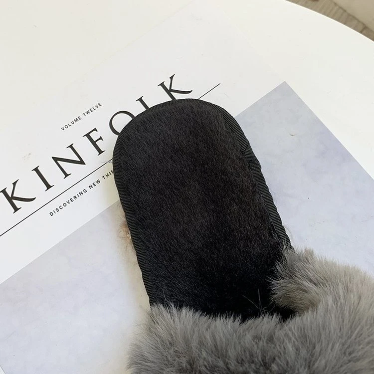 Women Rhinestone Fluffy Furry Fur Slides Sandals, New Arrivals Factory Wholesale Fur Slippers