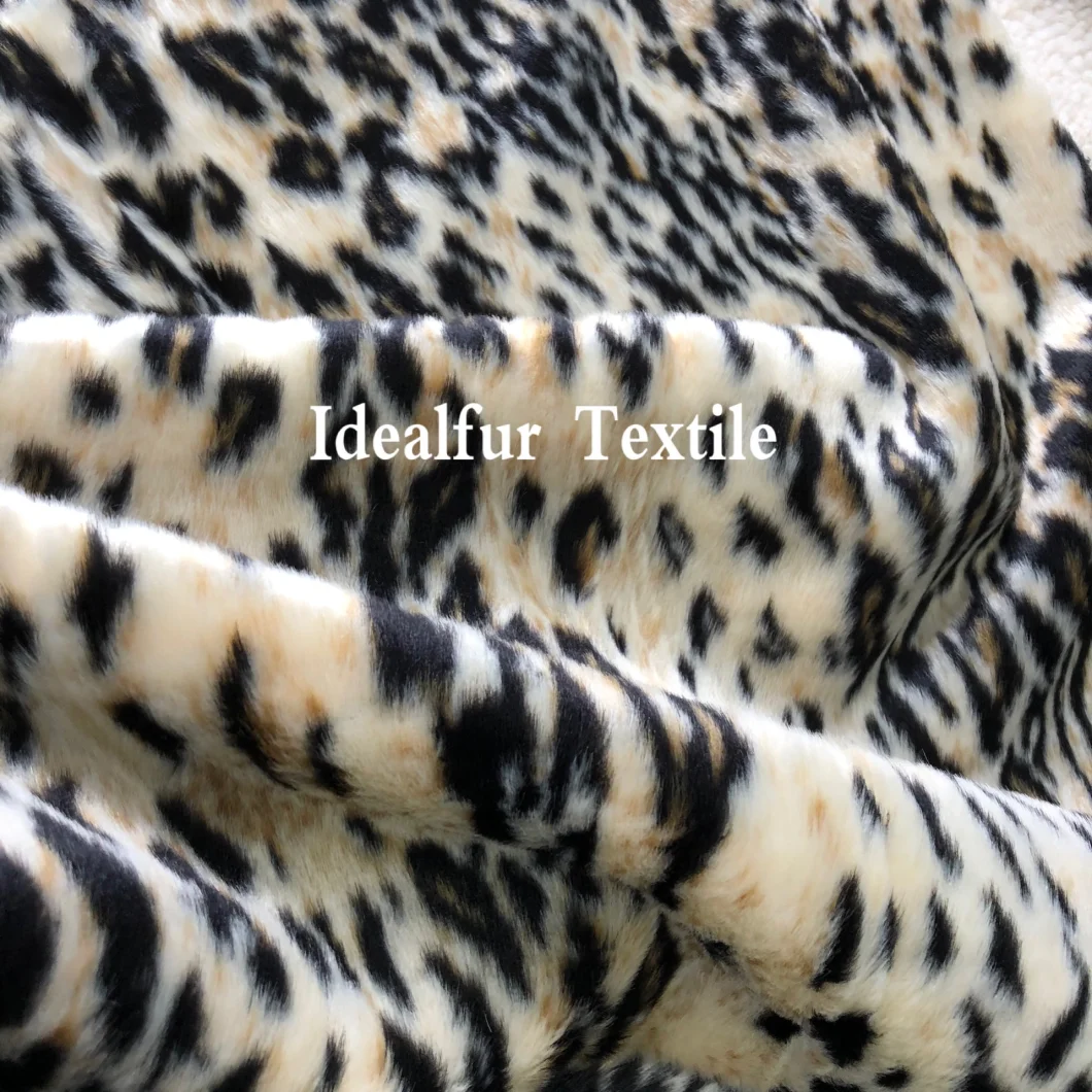 Leopard Design Jacquard Imitation Animal Fur/ Mink Faux Fur