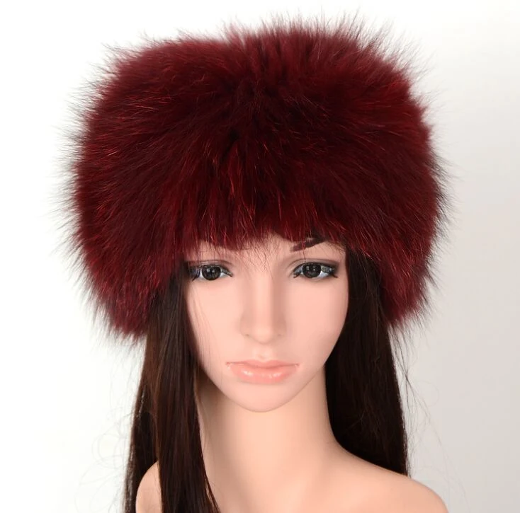Women Winter Capless Scarf Neck Collar Warm Tighten Cold Belt Real Fox Fur Hat