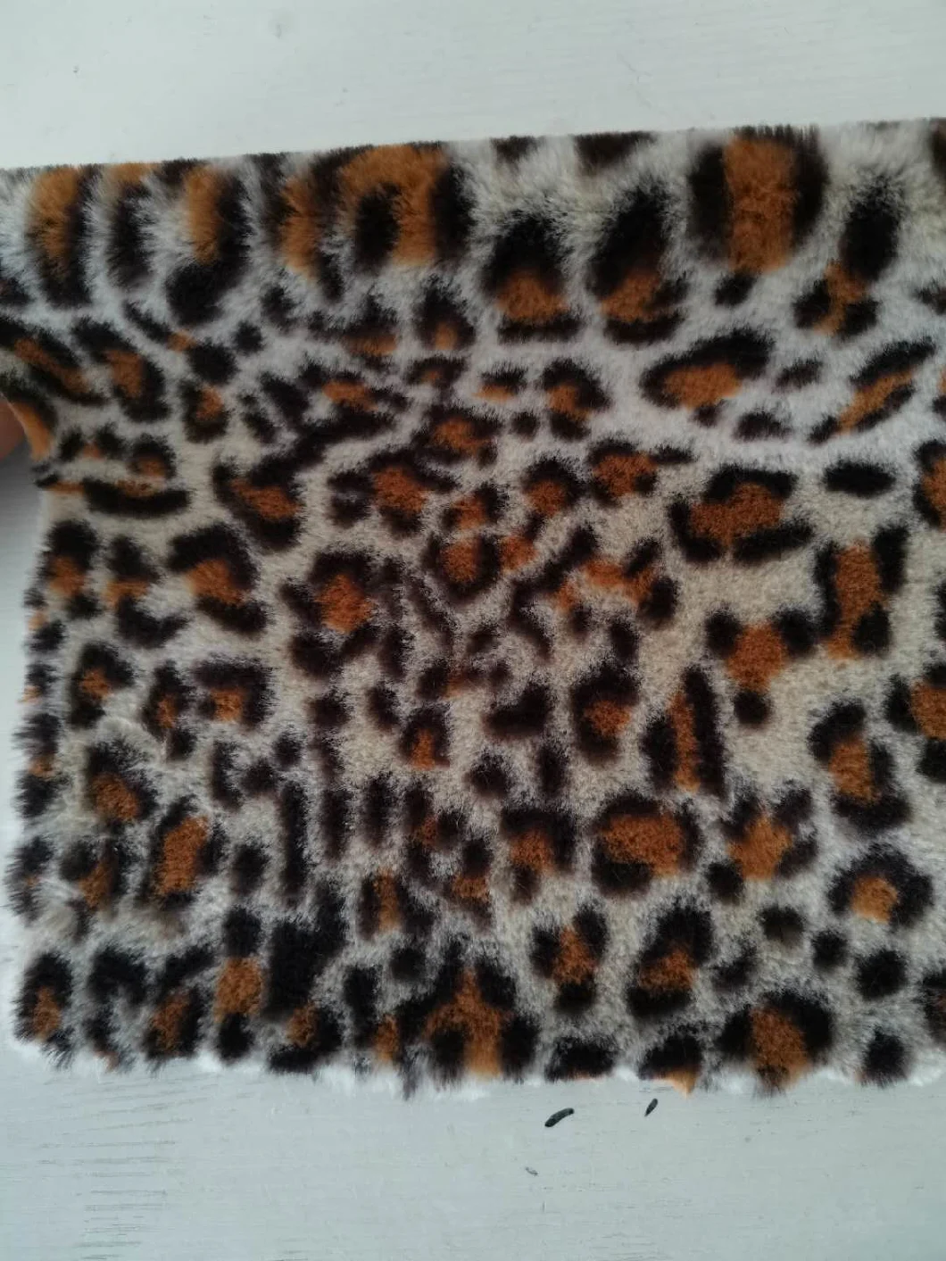 Leopard Print Rabbit Fur Faux Fur Wholesales Artificial Fur Fabric OEM Fake Fur