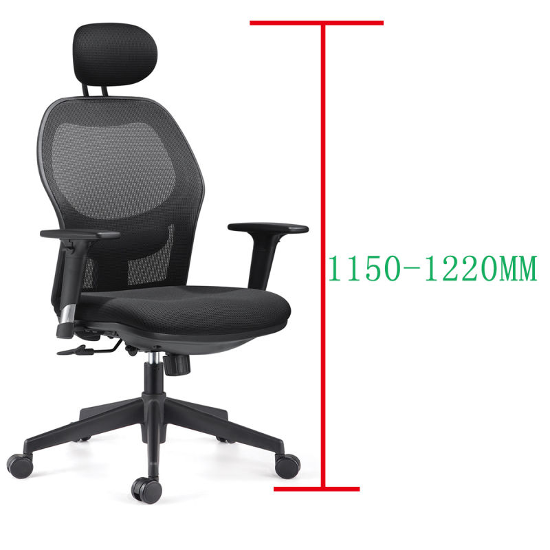 High Back Executive Swivel Fabric Seat Mesh Back Office Chair