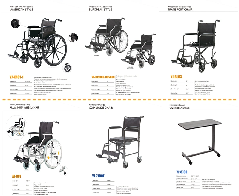 Steel Manual, Kids Chair with Mag Rear Wheel, Wheelchair (YJ-013F)