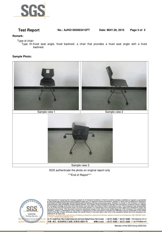 ANSI/BIFMA Standard Swivel Seat Mobile Metal Plastic Office Chair
