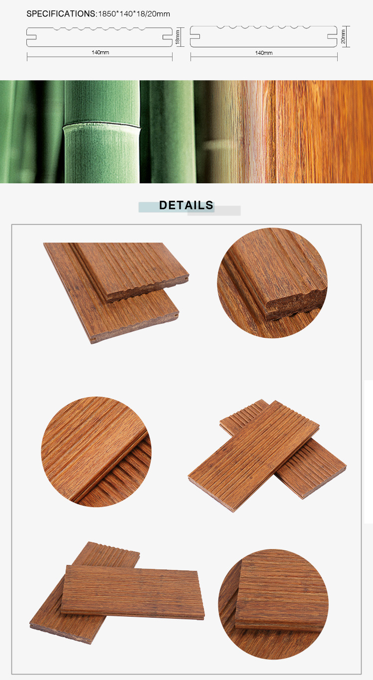 Outdoor Terrace Competitive Bamboo Decking Flooring Panels Price