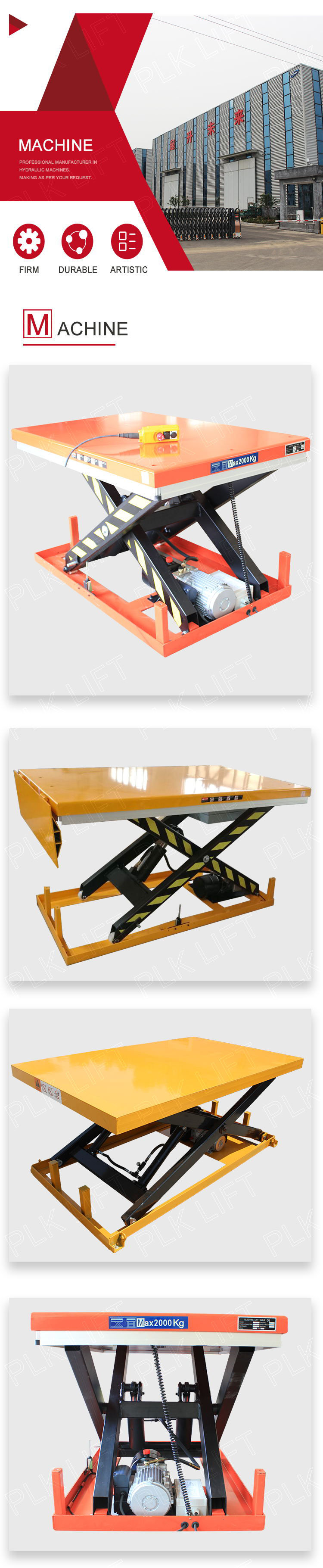 Lift Table 1000kg Home Warehouse Loading Convenience Table