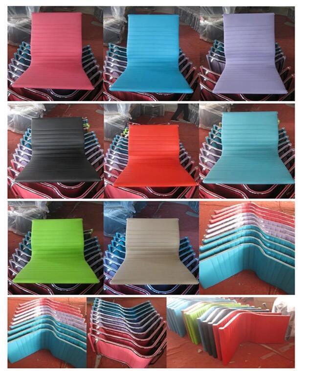 Colorful Office Chair Modern High Back Office Chair PU Leather Manager Aluminum Office Chair