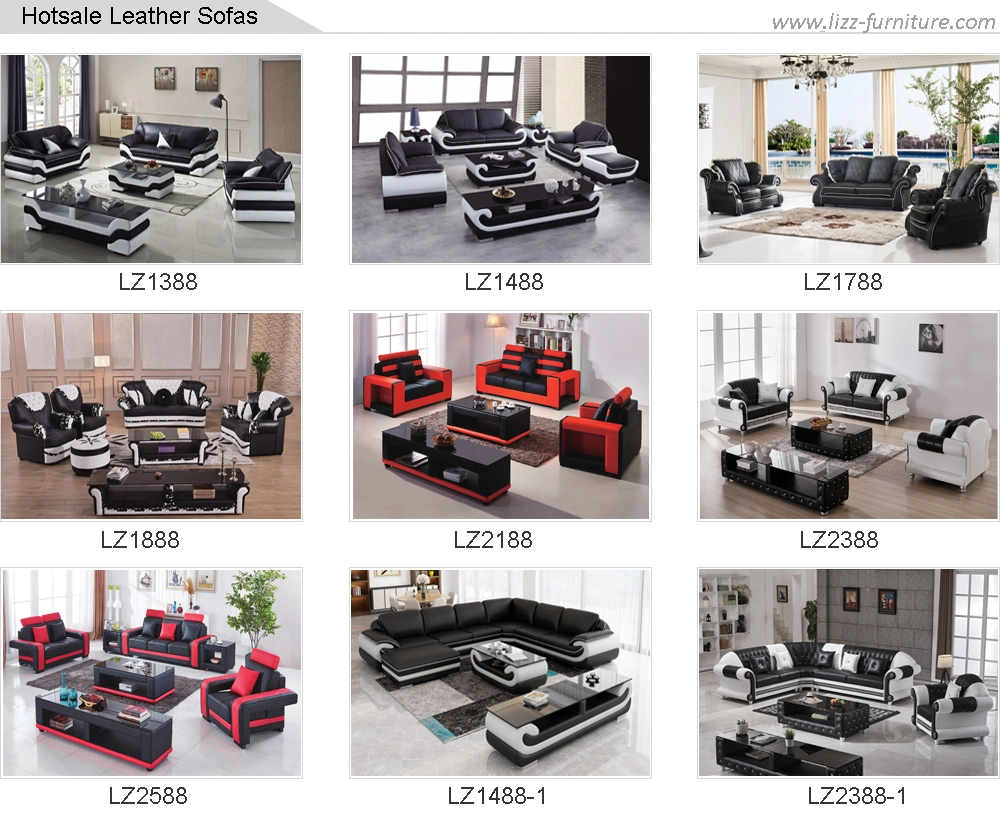 Italian Leisure Sofa Modern Furniture Genuine Leather Corner Sofa Set
