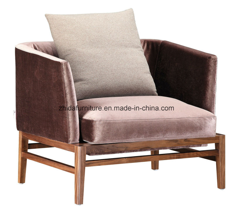 Contemporary Fabric Chair /Walnut Wooden Frame Chair/Leather Chair