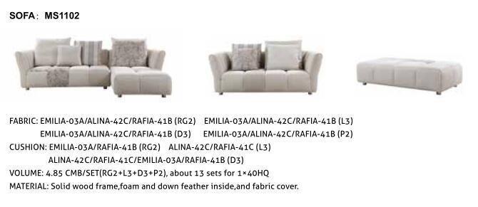 High End Fabric Sectional Sofa Set for Villa