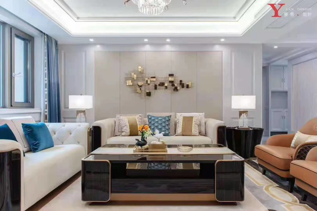 Italian Wedding Home furniture Genuine Leather Modern Sofa Sets for Living Room
