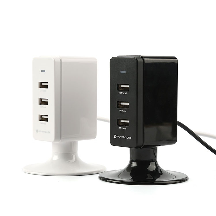 3 Port Desktop Small Charger Tower 15.5W ETL CE RoHS Desktop Charger for Mobile Phone