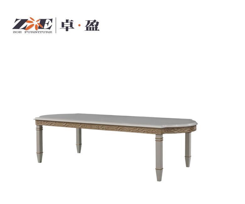 Home Furniture Dining Table Solid Wood with Paint Luxury Dining Table