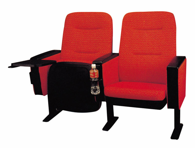 Folding Auditorium Chairs Theater Chair with Writing Pad Cinema Chair with Cup Holder