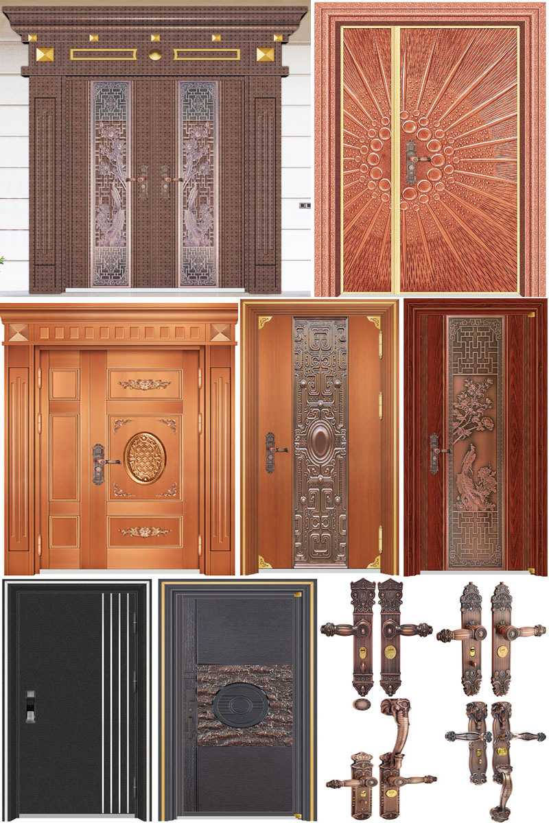 Stainless Steel Entry Door Double Steel Entrance Door Guangzhou