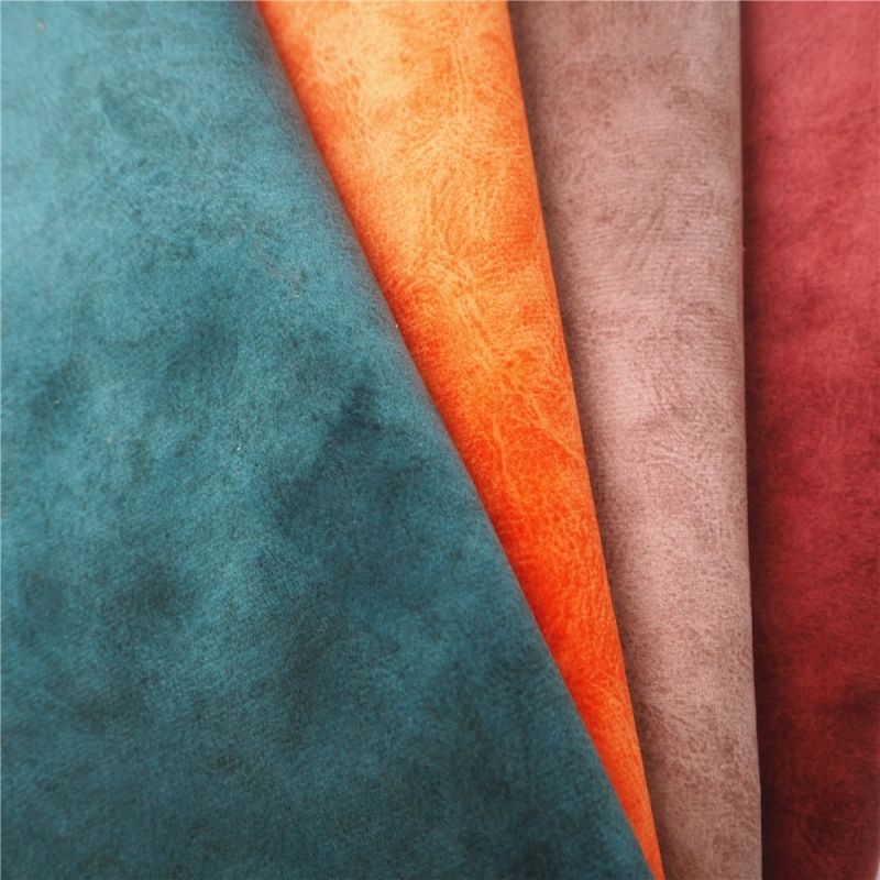 Custom Print Brushed Red Velvet Sofa Upholstery 100 Polyester Waterproof Velour Fabric