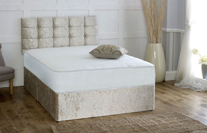 Best Seller Wood Bedroom Furniture High Upholstered Fabric Leather Bed