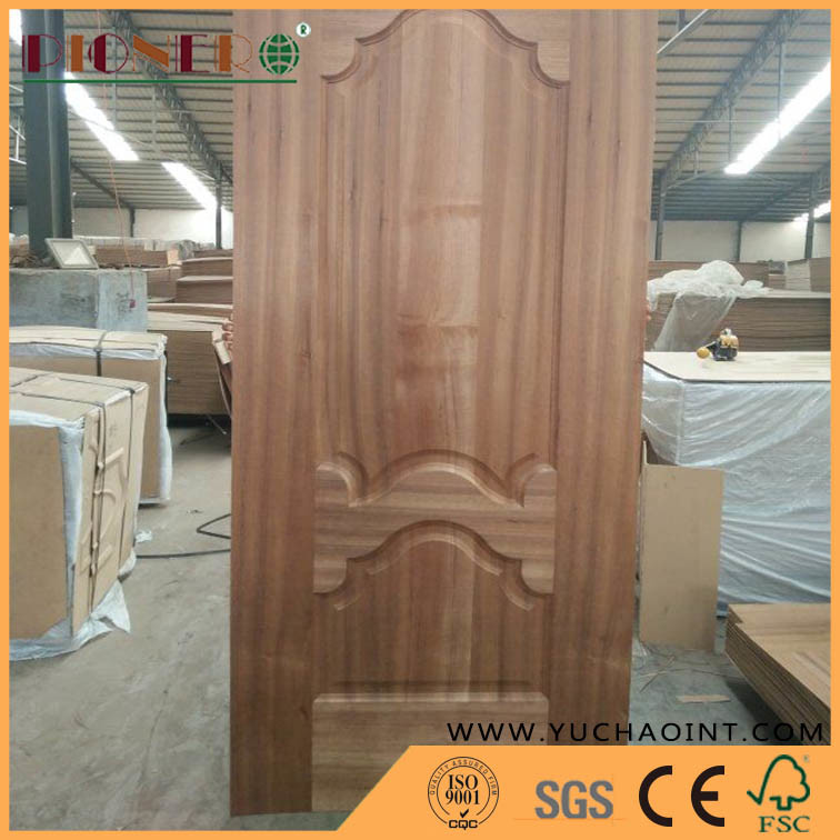 Customized HDF/MDF Wooden Melamine and Natural Veneer Door Skin
