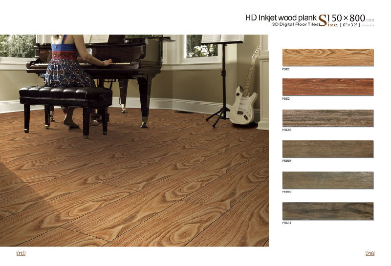 150X800 Non-Slip Wood Flooring Ceramic Tiles for Home Decoration