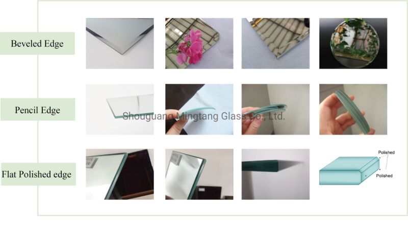 Wholesale Modern Black Coated Painted Beveled Float Glass Silver Wall Mirror